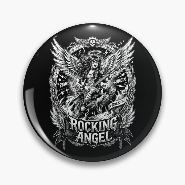Item preview, Rocking Angel Guitarist Manga Style Fallen Angel designed and sold by SplashTastic.