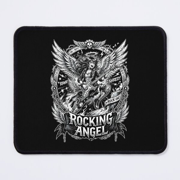 Item preview, Rocking Angel Guitarist Manga Style Fallen Angel designed and sold by SplashTastic.