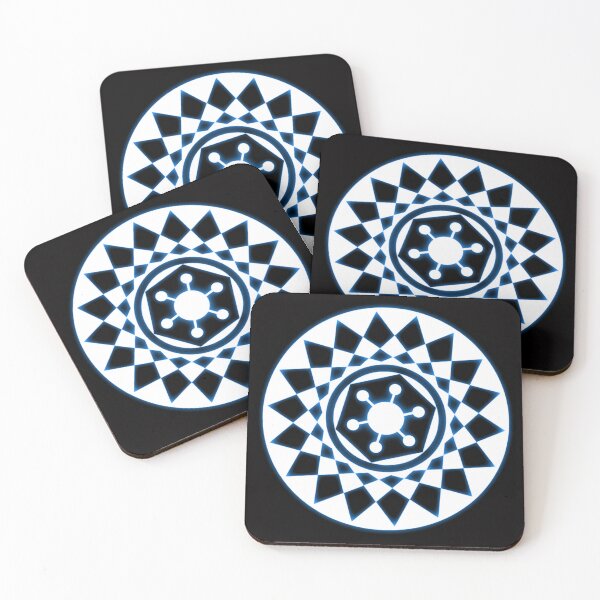 Item preview, Crop circle neon blue white designed and sold by MessageToEarth.