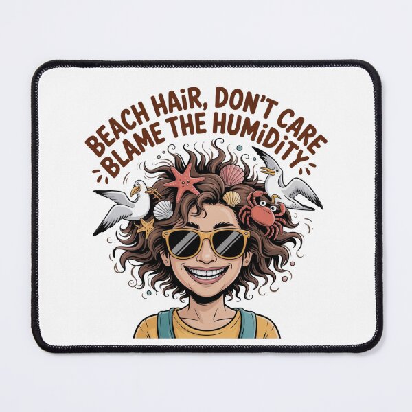 Item preview, Beach Hair Don’t Care Blame the Humidity Funny Goa Beach– Summer Vacation Travel Humor Design designed and sold by Globalcitytees.