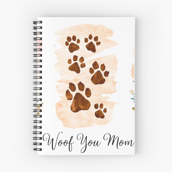 Item preview, Watercolor Pup: Paw Prints and Floral Bow designed and sold by Serenelyart.