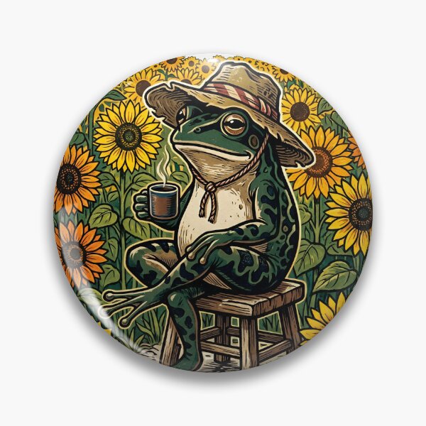 Item preview, Coffee lover Frog Summer Sunflower  designed and sold by Colorfulman.
