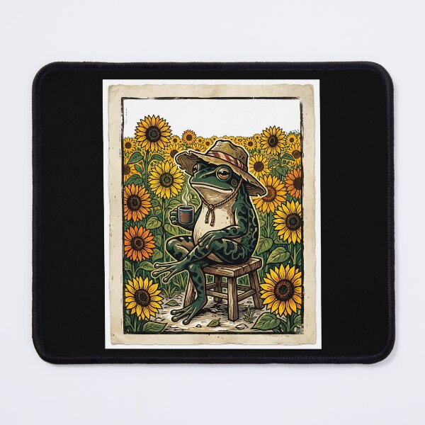 Item preview, Coffee lover Frog Summer Sunflower  designed and sold by Colorfulman.