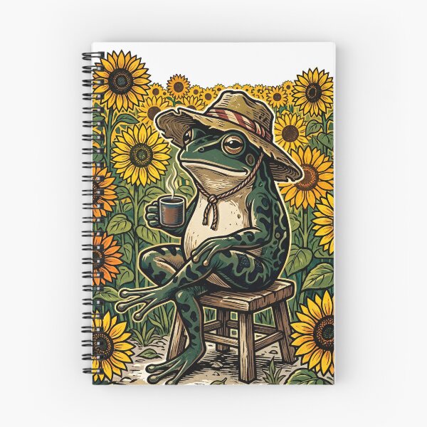 Item preview, Coffee lover Frog Summer Sunflower  designed and sold by Colorfulman.