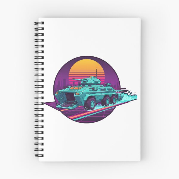 Item preview, Retro Futuristic Armoured Tank Neon City Vaporwave Style. designed and sold by The-T-In-Retro.