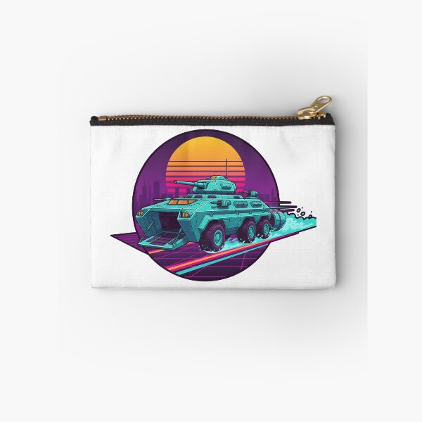 Item preview, Retro Futuristic Armoured Tank Neon City Vaporwave Style. designed and sold by The-T-In-Retro.
