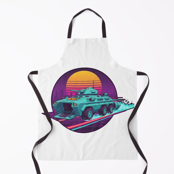Item preview, Retro Futuristic Armoured Tank Neon City Vaporwave Style. designed and sold by The-T-In-Retro.
