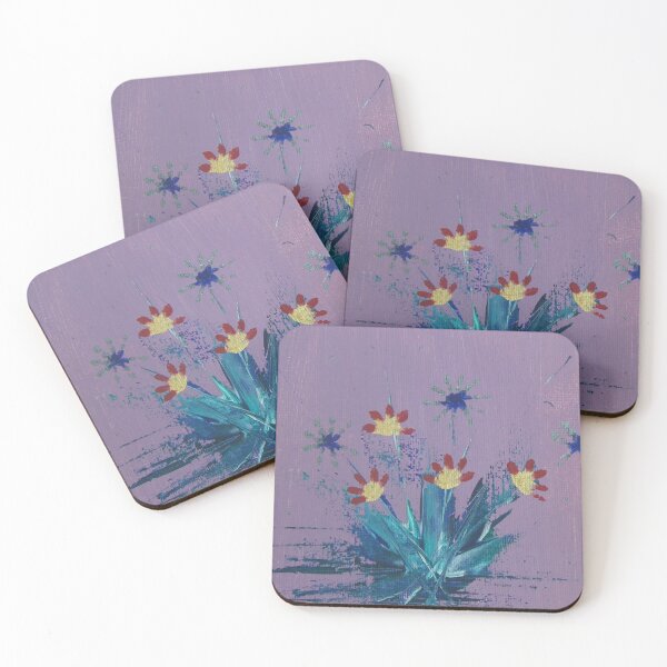 Item preview, Purple Spray - Hand Painted Abstract Floral Acrylic Canvas designed and sold by AJPrettyObscene.