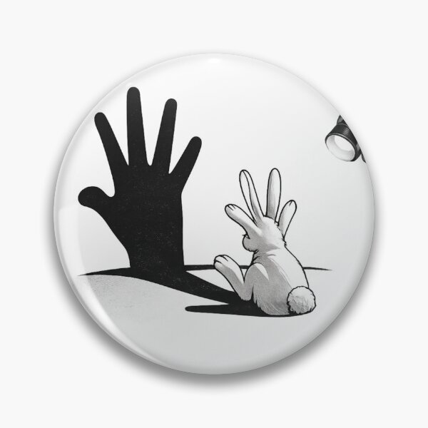 Item preview, Rabbit Shadow Hand Art Surreal Bunny Design designed and sold by SoftSproutstu.