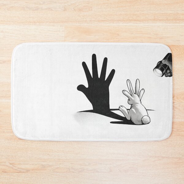 Item preview, Rabbit Shadow Hand Art Surreal Bunny Design designed and sold by SoftSproutstu.