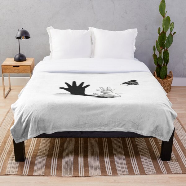 Item preview, Rabbit Shadow Hand Art Surreal Bunny Design designed and sold by SoftSproutstu.