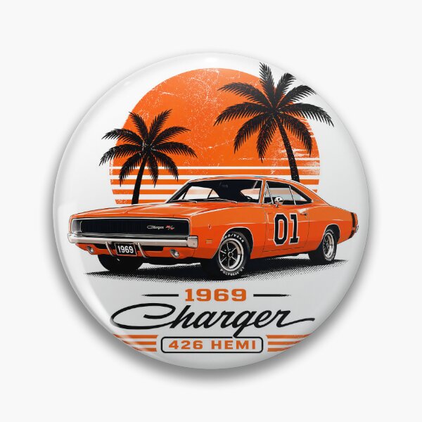 Item preview, 1969 Charger 426 HEMI Orange Sunset Retro Design designed and sold by EdGraphy.