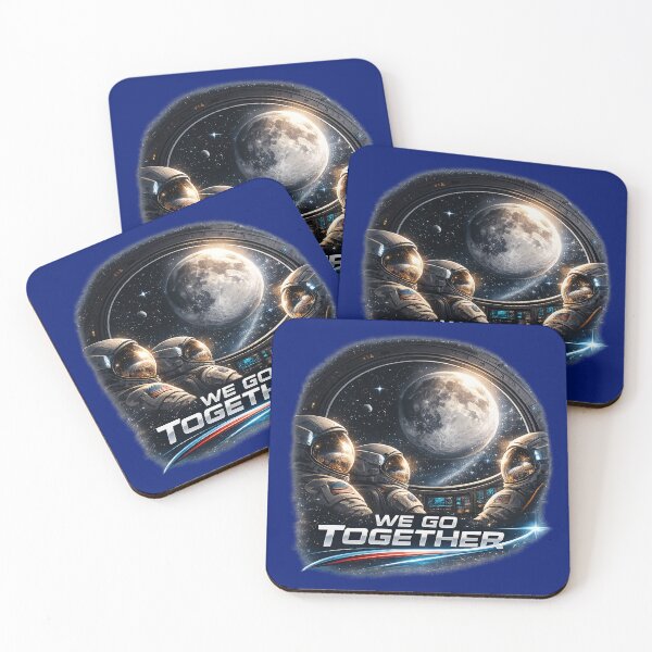 Item preview, Crewed Lunar Flyby We Go Together Artemis II Crew Moon Mission designed and sold by UnicornDreamers.