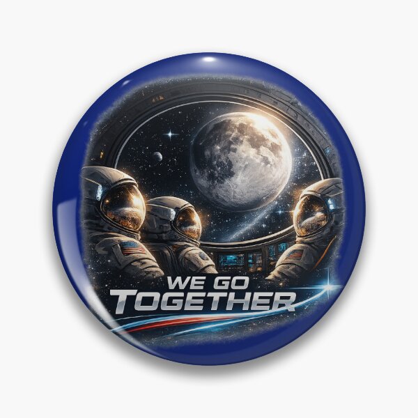 Item preview, Crewed Lunar Flyby We Go Together Artemis II Crew Moon Mission designed and sold by UnicornDreamers.