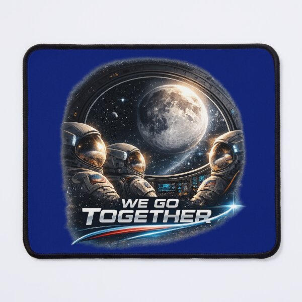 Item preview, Crewed Lunar Flyby We Go Together Artemis II Crew Moon Mission designed and sold by UnicornDreamers.