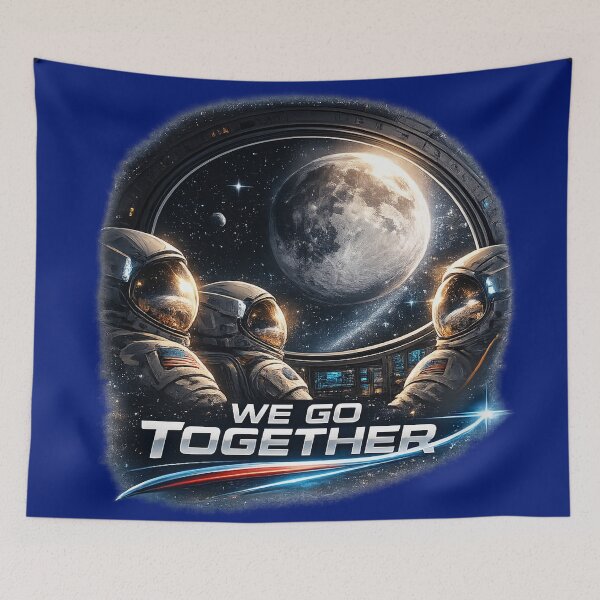 Item preview, Crewed Lunar Flyby We Go Together Artemis II Crew Moon Mission designed and sold by UnicornDreamers.