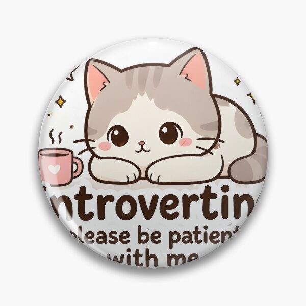 Item preview, Introverting Please Be Patient With Me Cute Cat Sticker Funny Introvert Aesthetic Cat Lover Gift designed and sold by StickoStore.