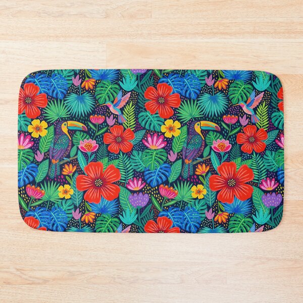 Item preview, Tropical Flowers and Birds. Fun hand painted tropical pattern.  designed and sold by iclipart.