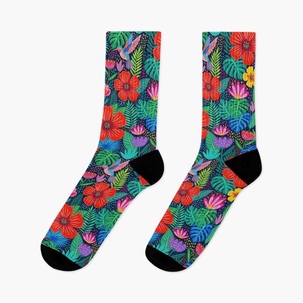 Item preview, Tropical Flowers and Birds. Fun hand painted tropical pattern.  designed and sold by iclipart.
