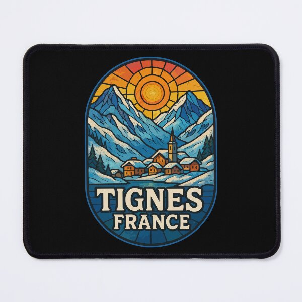 Item preview, Tignes France Stained Glass Art Travel designed and sold by TomFrontierArt.