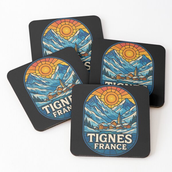 Item preview, Tignes France Stained Glass Art Travel designed and sold by TomFrontierArt.