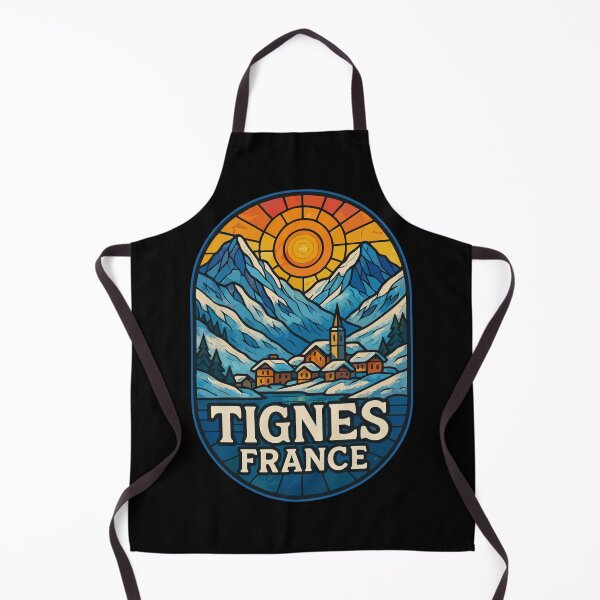 Item preview, Tignes France Stained Glass Art Travel designed and sold by TomFrontierArt.