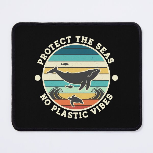 Item preview, Protect the Seas No Plastic Vibes | Retro Earth Day Ocean Awareness designed and sold by Axivra.