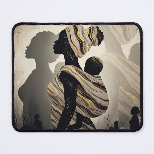 Item preview, Carried in Love — African Motherhood Silhouette Art Print | Black Woman & Baby Poster | Ancestral Heritage Wall Art designed and sold by nancysdaughter.
