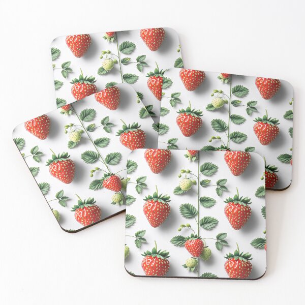 Item preview, strawberry with leaves pattern designed and sold by TanyaLovus.