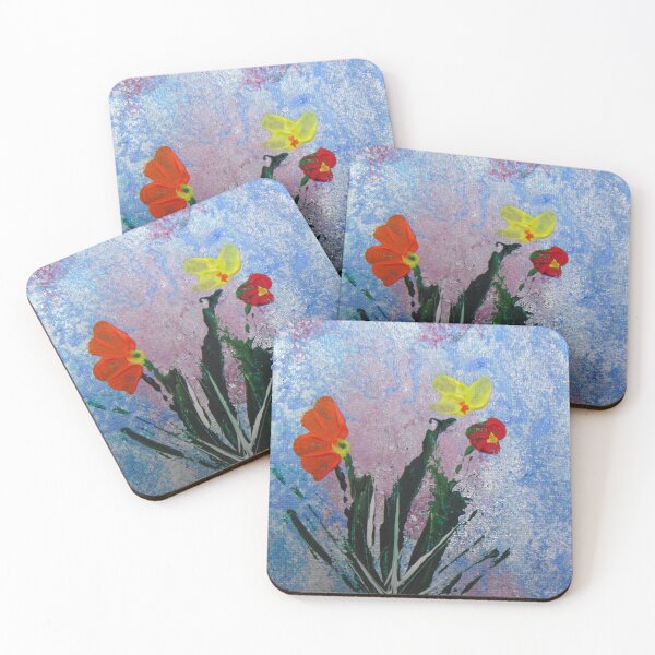 Item preview, Metallic Spray - Hand Painted Abstract Floral Acrylic Canvas designed and sold by AJPrettyObscene.