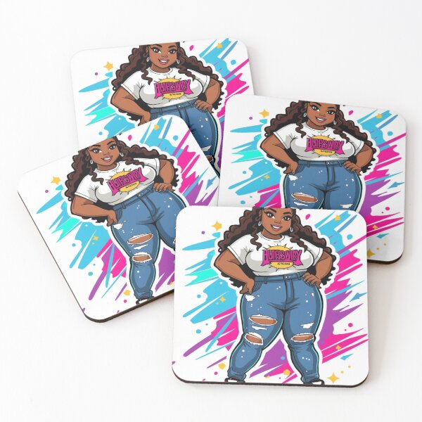 Item preview, Confident Curvy Girl – Cute Urban Street Style Illustration designed and sold by IslandQuoteShop.
