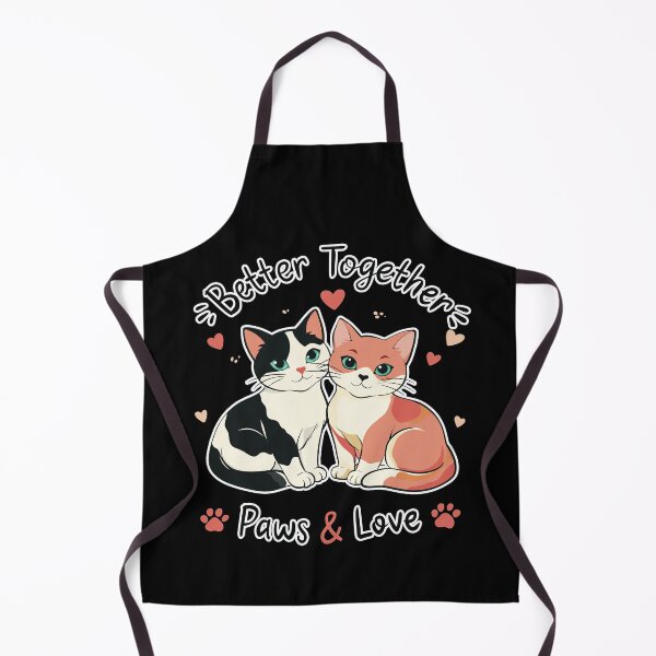 Item preview, Better Together Cute Cats Love Design – Paws and Love designed and sold by MonNoir.