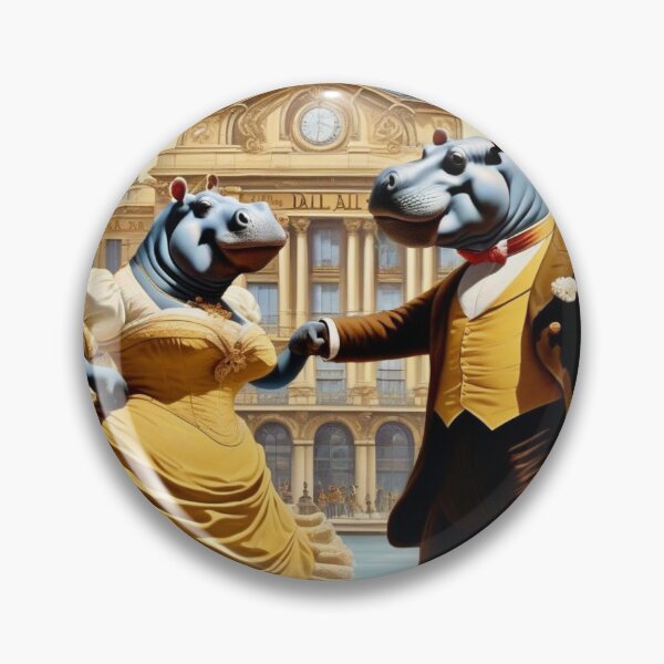 Item preview, Viennese Waltz Hippos – Elegant Dancing Fantasy Art designed and sold by PhilDreams.