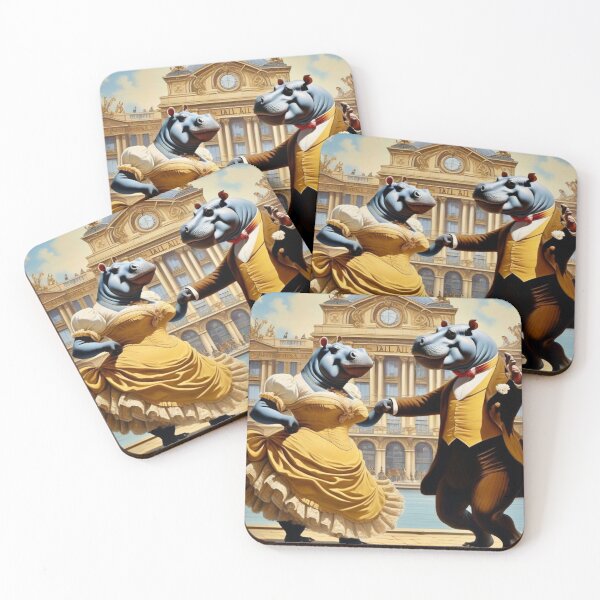 Item preview, Viennese Waltz Hippos – Elegant Dancing Fantasy Art designed and sold by PhilDreams.