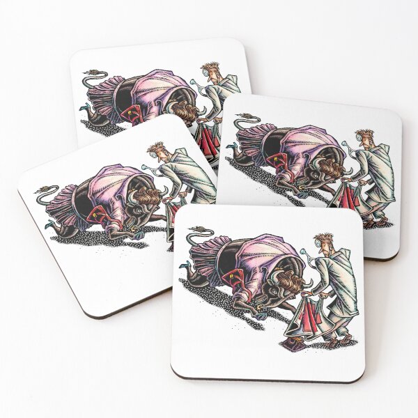 Item preview, Angry Bull Patient Charges Doctor designed and sold by LisaHaney.