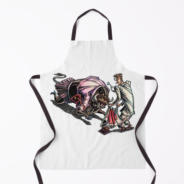 Item preview, Angry Bull Patient Charges Doctor designed and sold by LisaHaney.