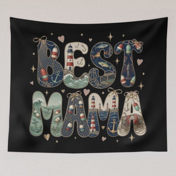Item preview, Best Mama Nautical Fishing Village designed and sold by Syrupulse.