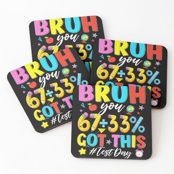 Item preview, Bruh You Got This Test Day Funny School Supplies Pencil Apple Art designed and sold by Capisedo.