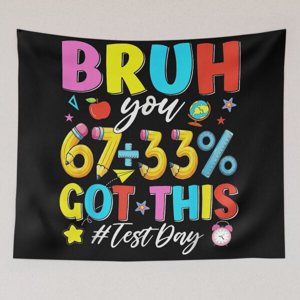 Item preview, Bruh You Got This Test Day Funny School Supplies Pencil Apple Art designed and sold by Capisedo.
