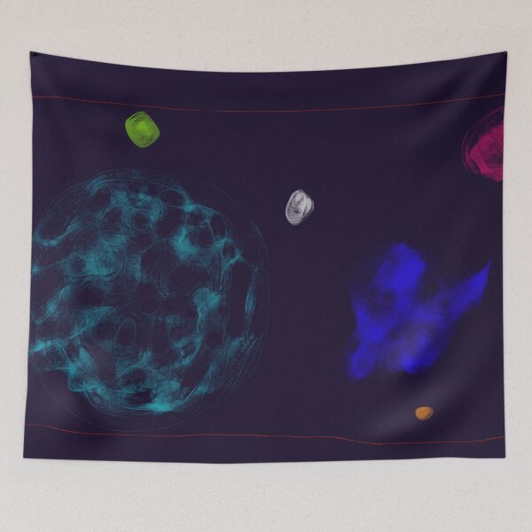 Item preview, Art Potpourri  Minimalist Abstract Digital Painting with Black Background designed and sold by masabo.