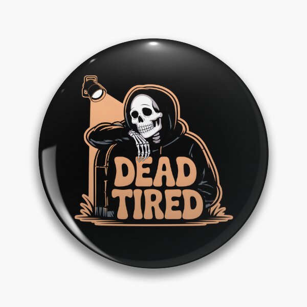 Item preview, Dead Tired Skeleton Resting on Tomb – Funny Gothic Skeleton T-Shirt designed and sold by Raw Tigers.