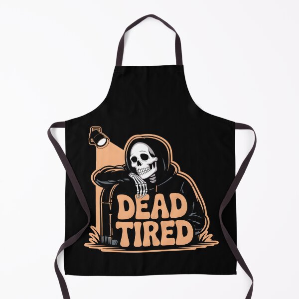 Item preview, Dead Tired Skeleton Resting on Tomb – Funny Gothic Skeleton T-Shirt designed and sold by Raw Tigers.