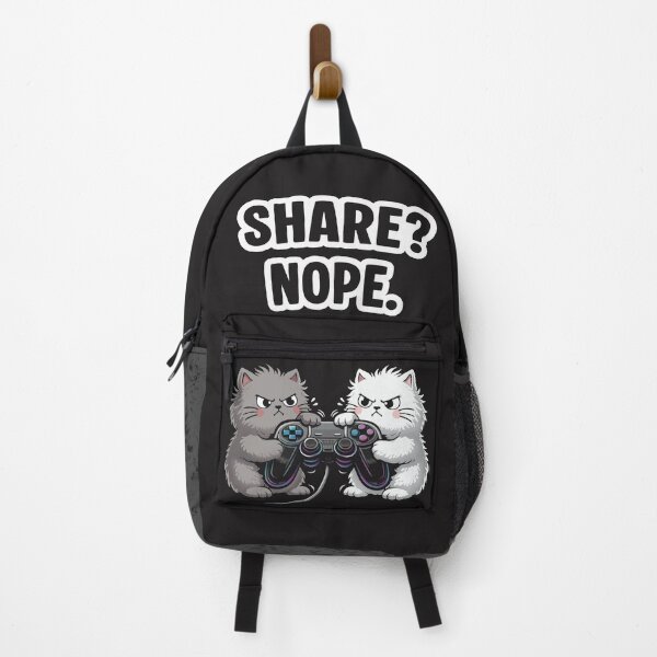 Item preview, Share Nope Funny Gamer Cats Fighting Over Controller Cute Angry Cat Gaming Meme Design designed and sold by MonNoir.