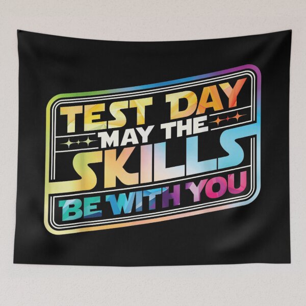 Item preview, Test Day May The Skills Be With You Retro Rainbow School Testing designed and sold by Capisedo.