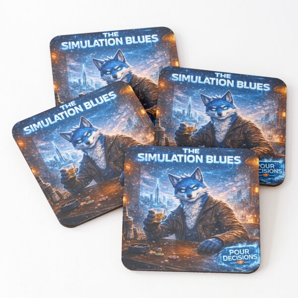 Item preview, The Simulation Blues — Pour Decisions Frost Byte Bar Art designed and sold by A Sinister Sly.