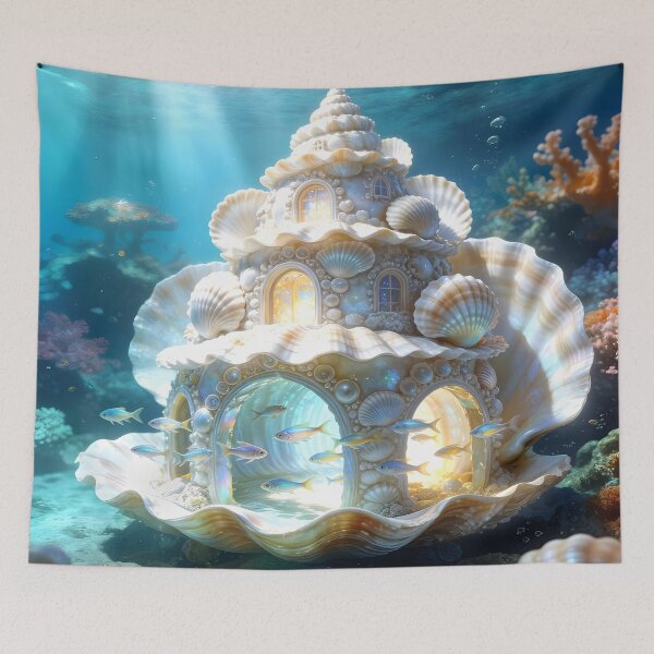 Item preview, Underwater Shell Castle designed and sold by Roanemermaid.
