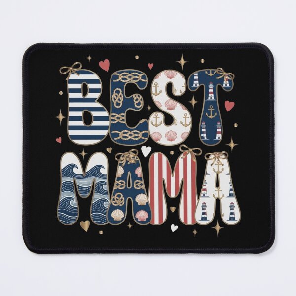Item preview, Best Mama Nautical Coastal Graphic designed and sold by Syrupulse.