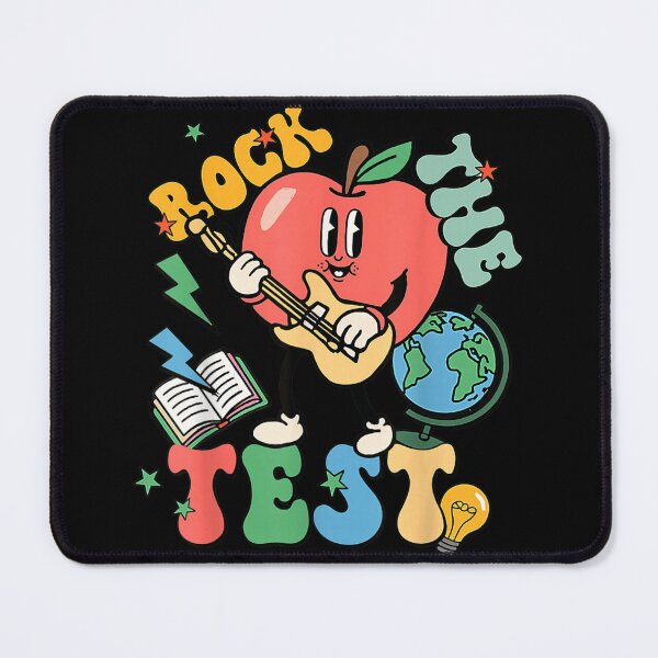 Item preview, Rock The Test Retro Vintage Apple Guitarist Character School Testing Support designed and sold by StanaLuis.