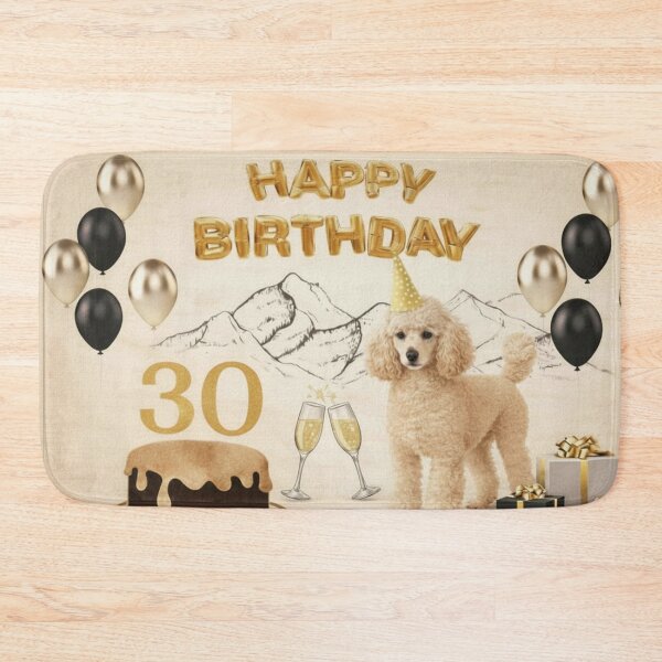 Item preview, Poodle 30th Birthday Dog Card designed and sold by GivingJoy.