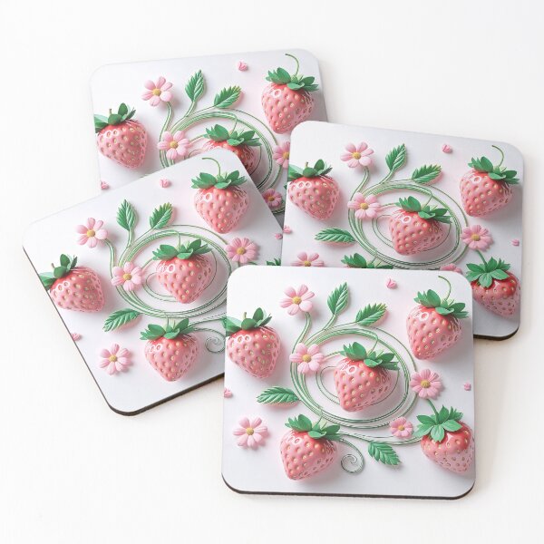 Item preview, strawberry with leaves pattern designed and sold by TanyaLovus.